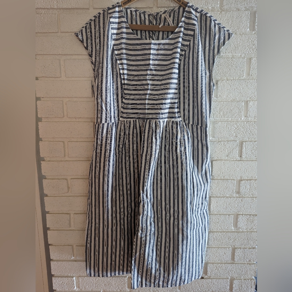 Striped cotton dress